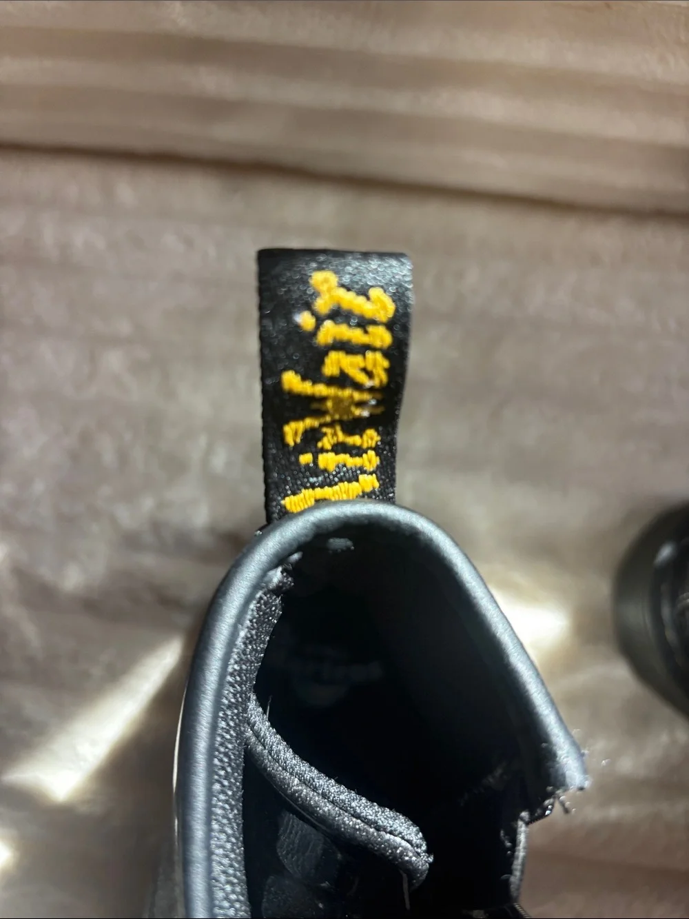 Dr. Martens Black Sparkle Lace-Up Kids Boots